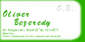 oliver bezeredy business card